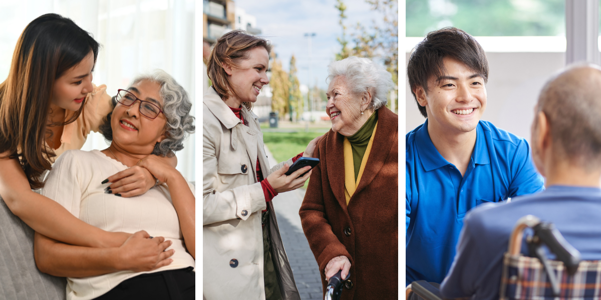 Osoby starsze rozmawiające dzięki aparatom słuchowym